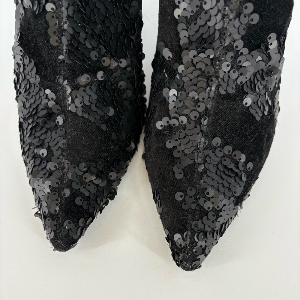ZARA Velvet and Sequin Ankle Boot - Picture 11 of 16